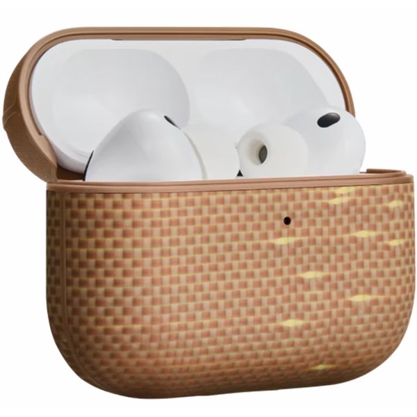 Фото - Чохол для навушників Pitaka Aramid Fiber Magnetic Case Golden Glint for Airpods Pro 3rd Gen (APM2504)